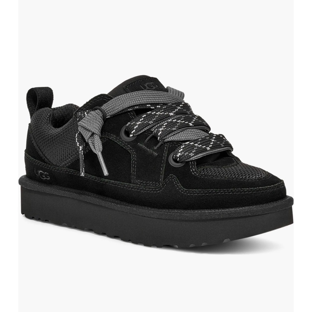 UGG Black Footwear with White Accents. Lo Lowmel Sneaker